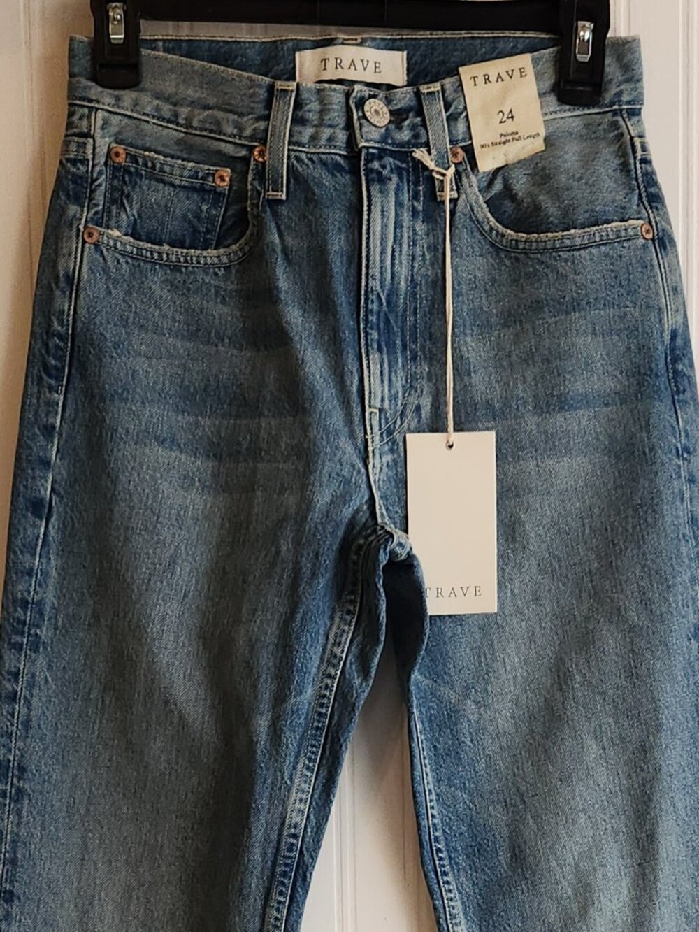 TRAVE Paloma 90's Straight Full Length Women's Jeans -Sz 24 - NEW NWT - Picture 3 of 7